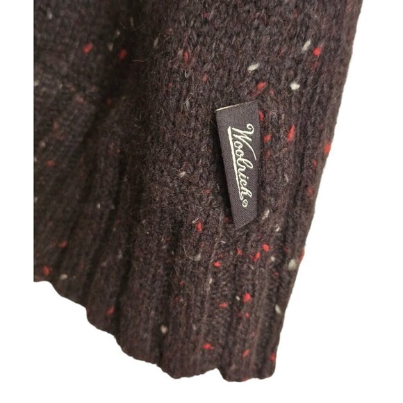 Woolrich Black Speckled Angora Blend Tulip Hem Hooded Sweater Vest Sz M - Picture 4 of 8